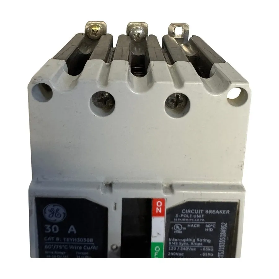 Автоматический выключатель GE TEYH3030B 30A 3-Pole 480V Molded Case Circuit Brea — фото лота 1