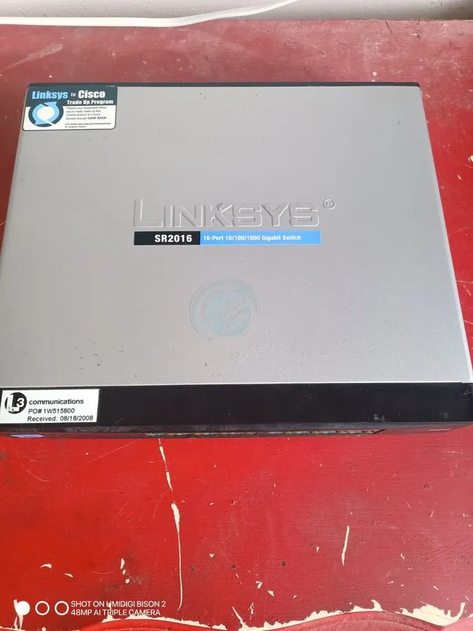 Коммутатор CISCO Linksys SR2016 16-Port 10/100/1000 Gigabit Switch