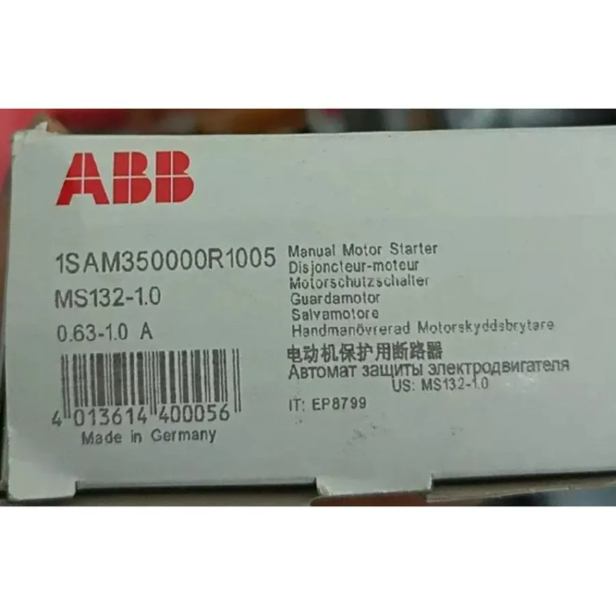 Автоматический выключатель ABB MS132-10 (6.3-10A) Motor Protection Circuit Break