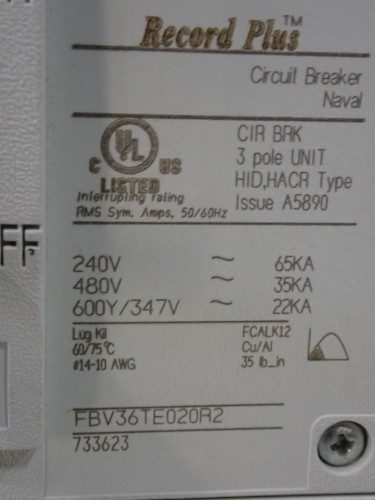 Фото лота FBV36TE020RV от продавца №67376