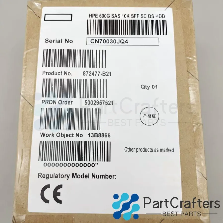 Жёсткий диск HPE 600GB 872477-B21 872736-001 10K SAS 12Gb/s 2.5 Inch 512e DS Ent