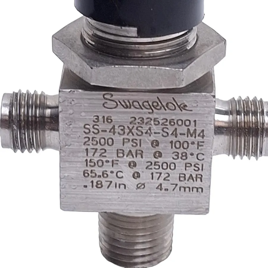 Клапан Whitey / Swagelok Stainless 3 way ball valve, SS-43XS4-S4-M4