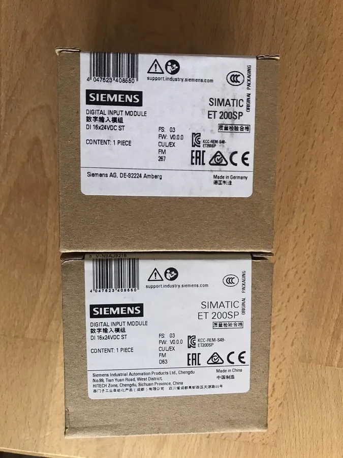 Модуль ввода-вывода 6ES7131-6BH01-0BA0 SIEMENS SIMATIC ET 200SP DI 16x 24V DC ST