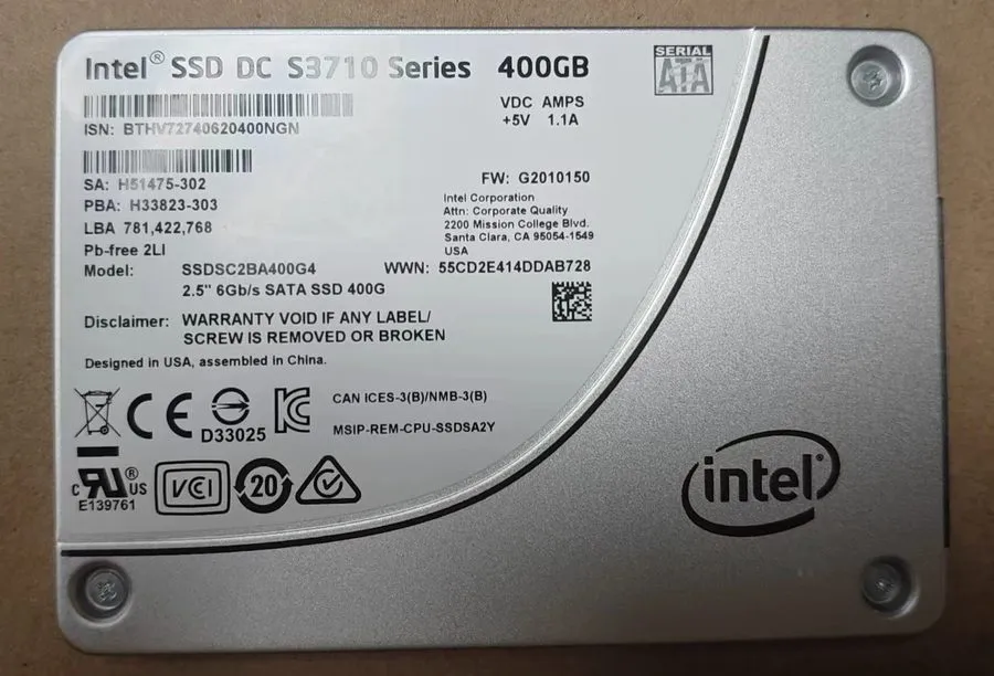 SSD-накопитель Intel DC S3710 Series 400GB SSD MLC 2.5" SATA SSDSC2BA400G4 Solid