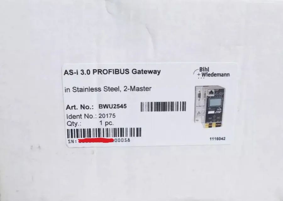 Шлюз полевой шины Bihl + Wiedemann BWU2545 AS-i 3.0 Profibus Gateway