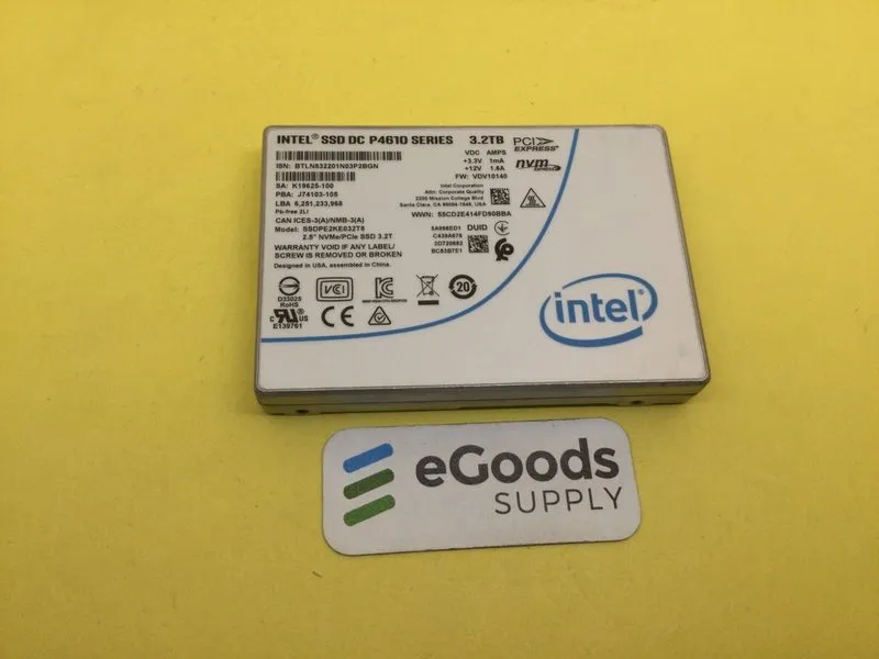 SSD-накопитель 3.2TB Intel P4610 Enterprise SSD U.2 2.5" Solid State Drive SSDPE — фото лота 1