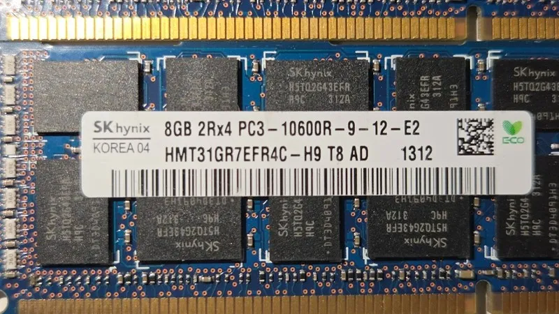 Модуль памяти HP Hynix 8GB PC3-10600R DDR3 ECC Registered Server RAM 500205-071 