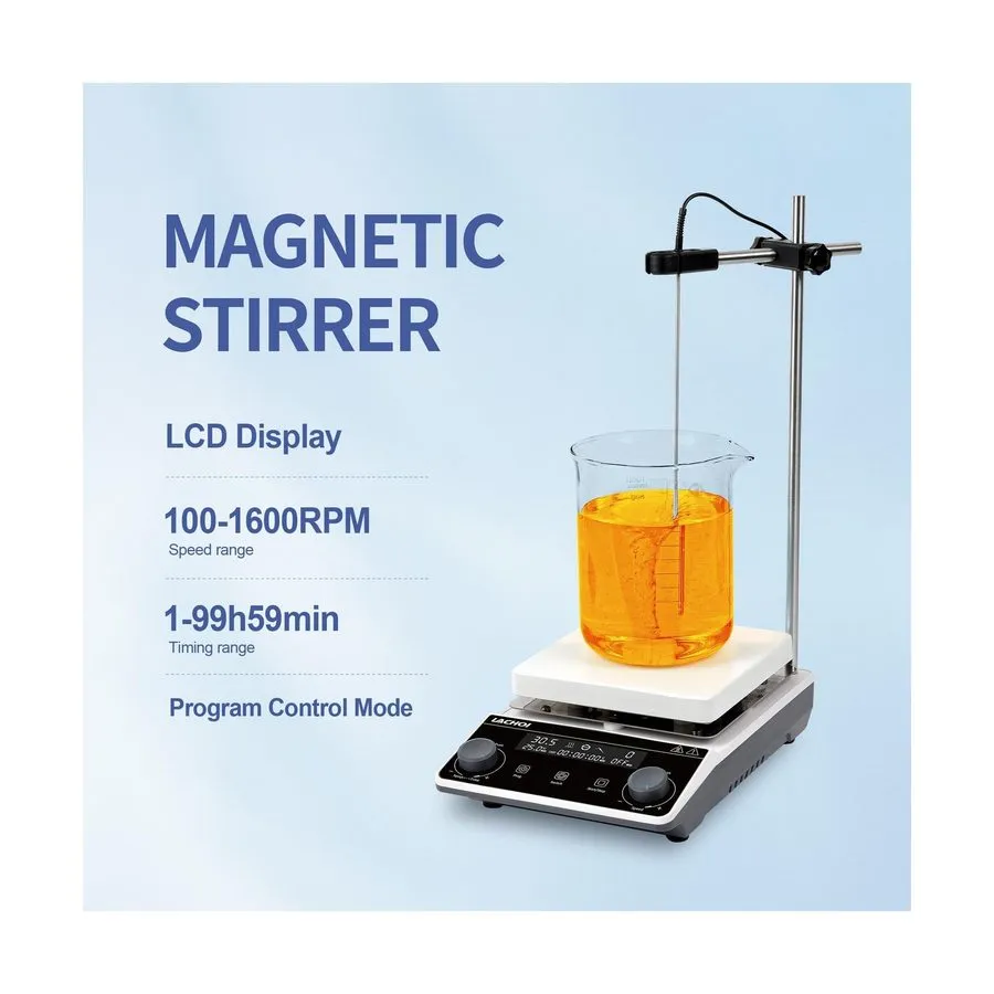 Магнитная мешалка Magnetic Stirrer Hot Plate Stirrer LCD Display 300℃ Max.5L 5.9