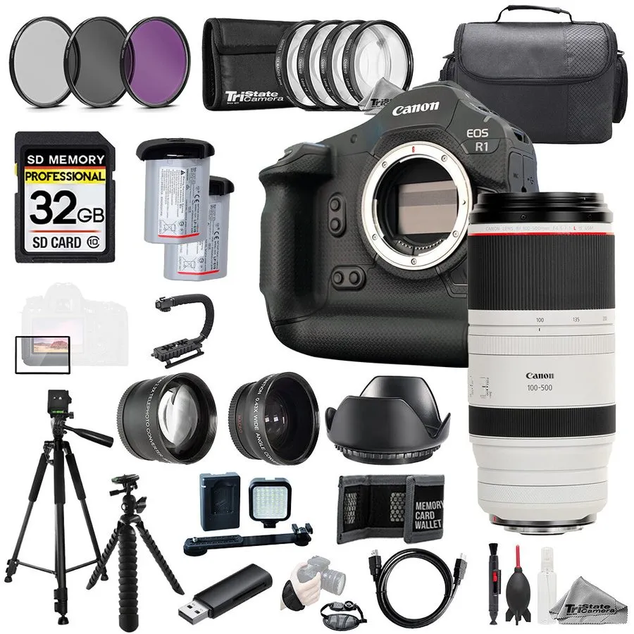 Объектив Canon EOS R8+ RF 100-500mm f/4.5-7.1L IS USM Lens+128GB+ExtBat+9PCFltr-