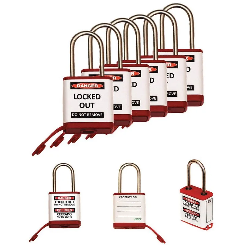 Такелажная скоба Zing 800Ka6-Red Lockout Padlock, Keyed Alike, Aluminum, Red, 1 