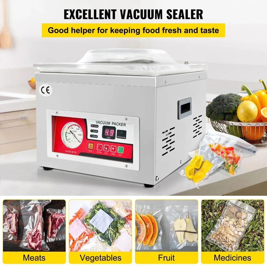 Вакуумный упаковщик VEVOR DZ-260A Chamber Vacuum Sealer 6.5cbm/h Pump 260W Food  — фото лота 1