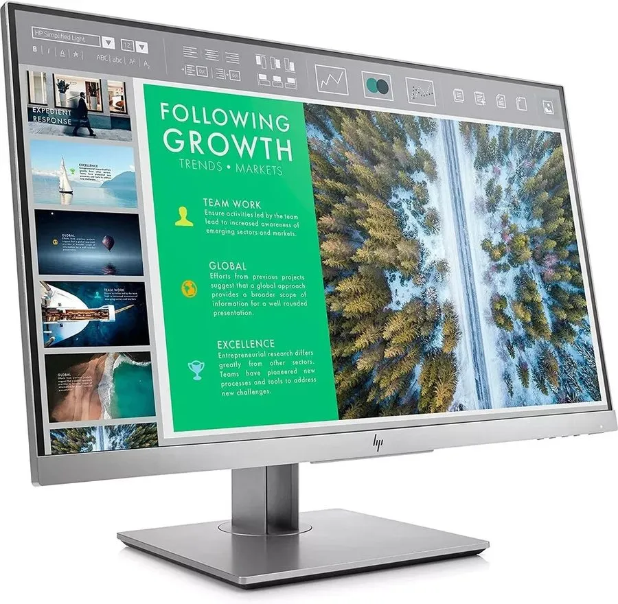 Монитор HP EliteDisplay E243 24" Monitor HD IPS Screen Silver 1FH47A8 — фото лота 2