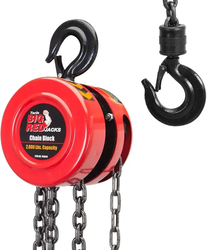 Таль Hand Chain Hoist 2000 Lbs Capacity 8ft/2.5m Torin Manual Chain Fall with 1 
