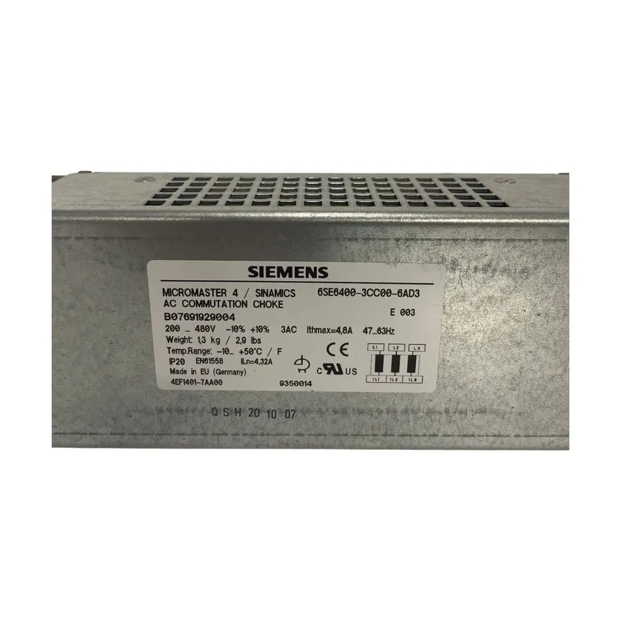 Частотный преобразователь Siemens Micromaster 4 Sinamics Line Reactor 6SE6400-3C