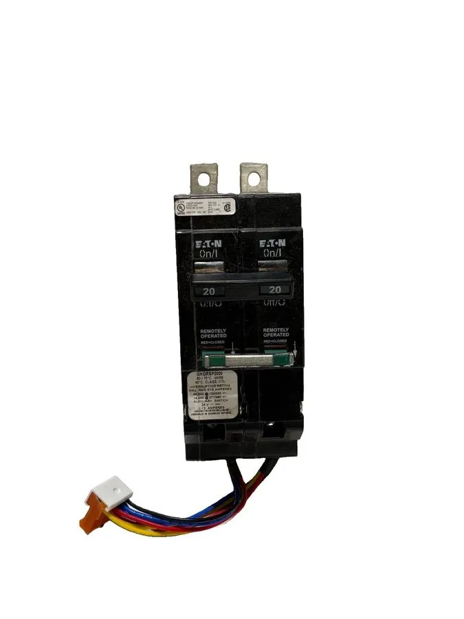 Автоматический выключатель EATON Cutler Hammer GHQRSP2020 2 Pole 20 Amp 480V Rem — фото лота 1