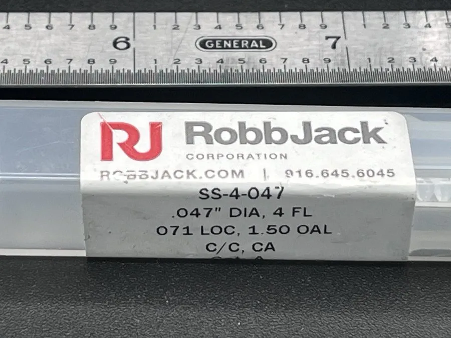 Режущий инструмент RobbJack SS-4-047 .047" Solid Carbide Square End Mill 4 Flute