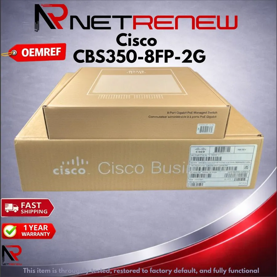 Коммутатор Cisco CBS350-8FP-2G 8-Port Gigabit PoE+ Managed Switch 120W 2x SFP