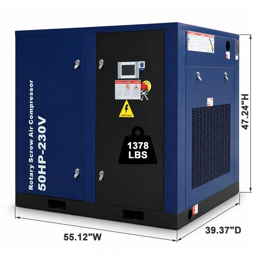 Компрессор Rotary Screw Air Compressor System 3 Phase 37KW 50HP 219CFM 125PSI 46 — фото лота 1