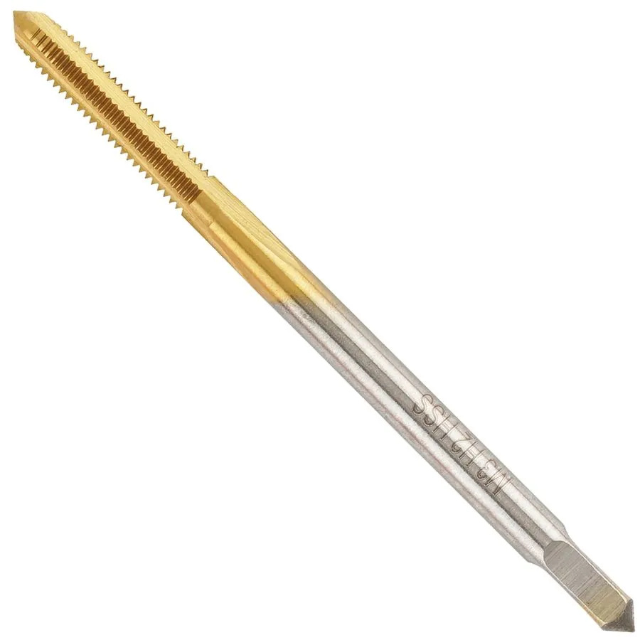 Режущий инструмент M3x0.5 Spiral Point Tap Ti-Coated 2.5mm Drill Bit Roasted Yel — фото лота 1
