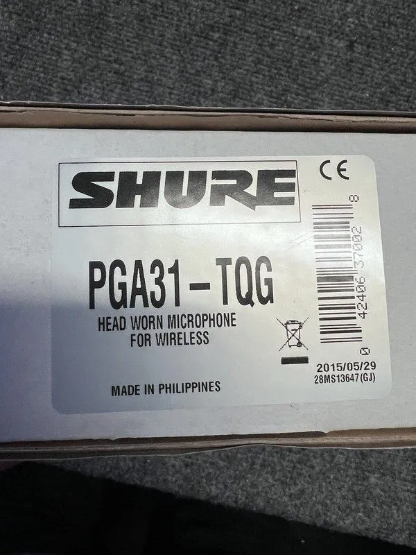 Микрофон Shure PGA31-TQG Headworn Microphone Wireless. U.S. Authorized Dealer