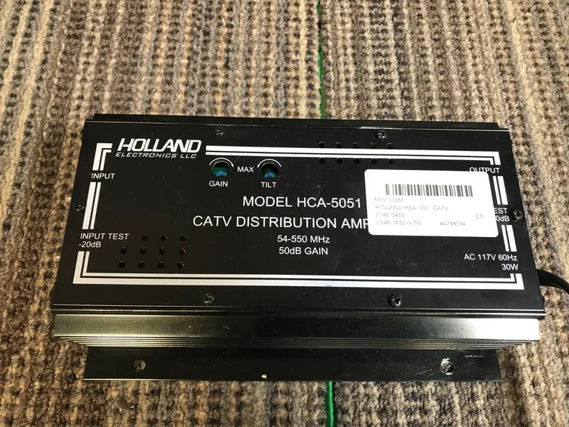 Усилитель ТВ-сигнала Holland HCA-5051 CATV Distribution Amplifier 54-550 MHz 50d