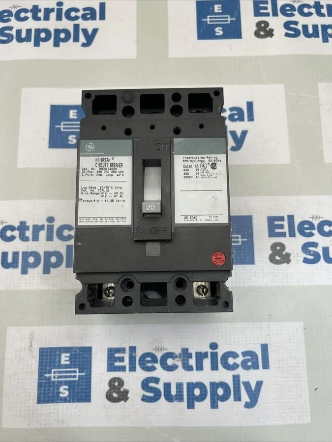 Автоматический выключатель THED124020 General Electric 20A 2P 480V 250VDC Bolt-O