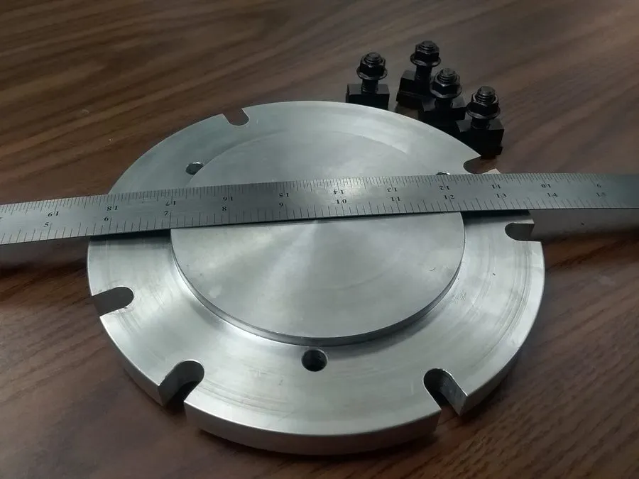 Поворотный стол 8" base adapter plate mount chucks on rotary table or milling ma — фото лота 2