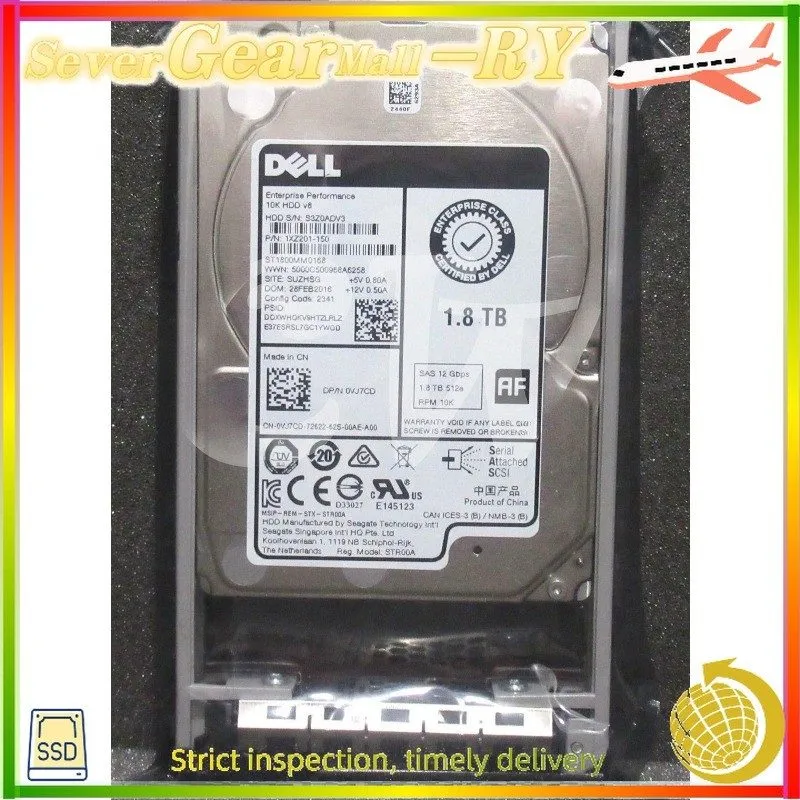 Жёсткий диск VJ7CD 0VJ7CD ST1800MM0168 Dell 1.8TB 10K RPM 12Gb/s 128MB 2.5"SAS H