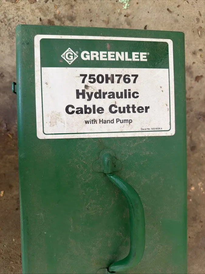Кабель GREENLEE 750H767 HYDRAULIC CABLE CUTTER + HAND PUMP (746 RAM) — фото лота 1