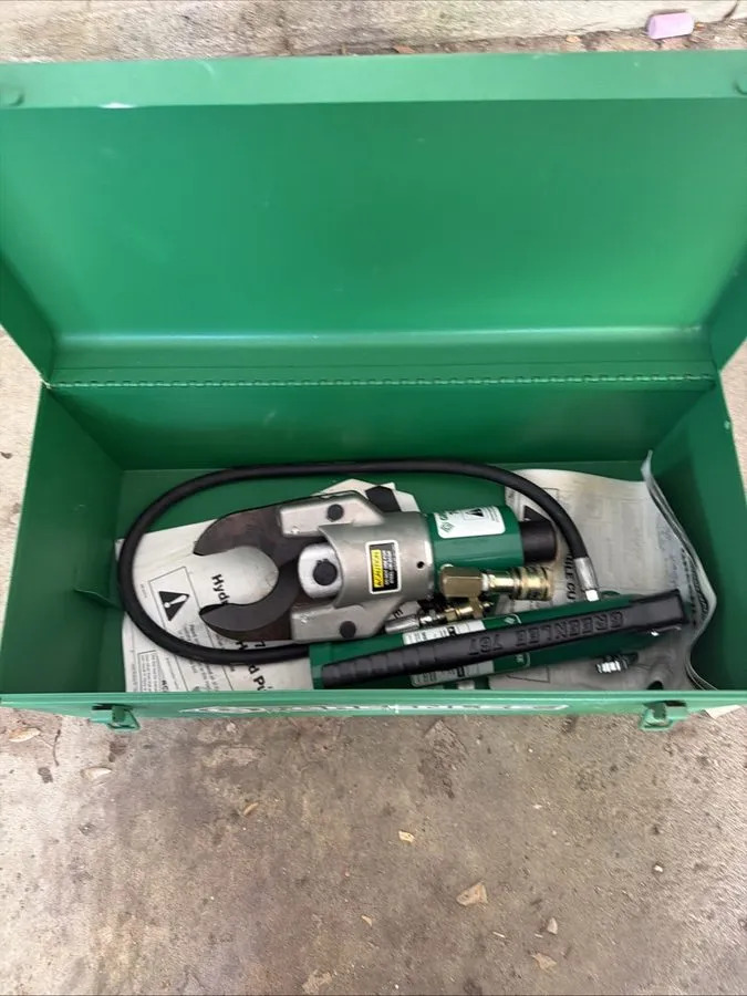 Кабель GREENLEE 750H767 HYDRAULIC CABLE CUTTER + HAND PUMP (746 RAM) — фото лота 2
