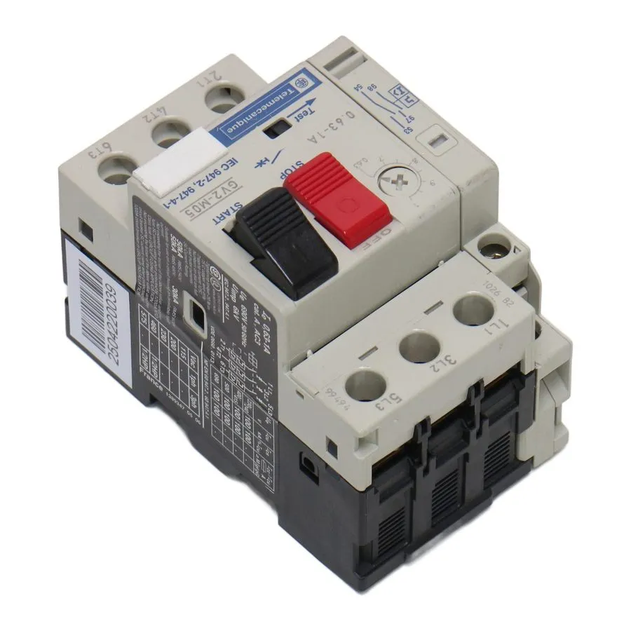 Автоматический выключатель Telemecanique GV2-M05 0.63- 1A 690V Motor Circuit Bre — фото лота 2