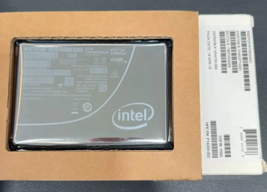 Жёсткий диск Intel Optane DC P4800X Series 750GB, 2.5" x 15mm, U.2, PCIe 3.0 x4,