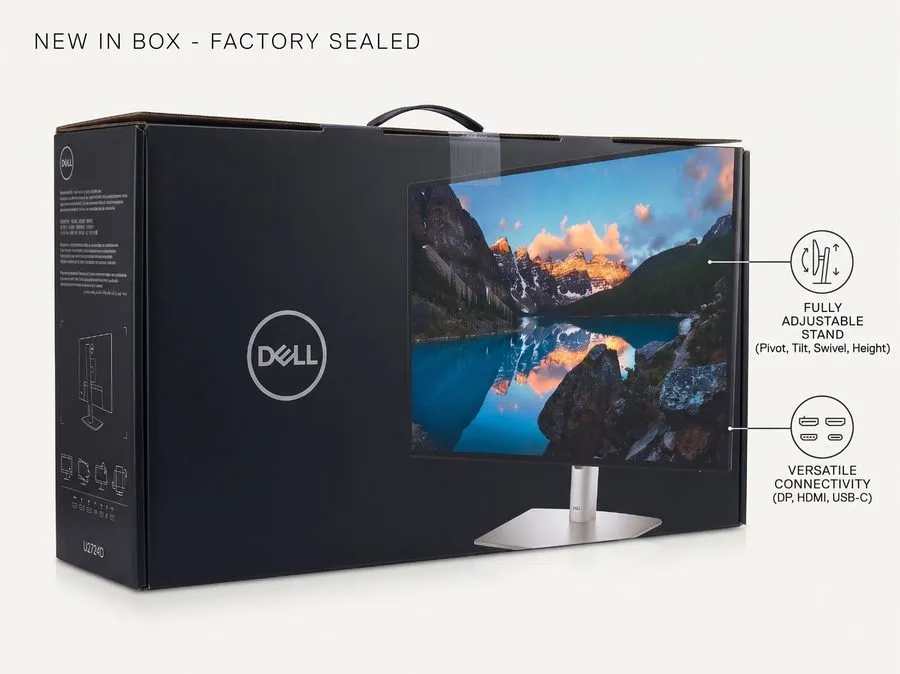 Монитор Dell UltraSharp U2722DE 27" QHD IPS LED Monitor ***SEALED — фото лота 1