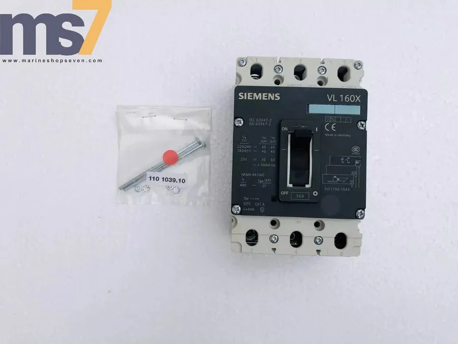 Автоматический выключатель Siemens 3VL1796-1DA33-0AA0 16A 55kA/415VAC Circuit Br