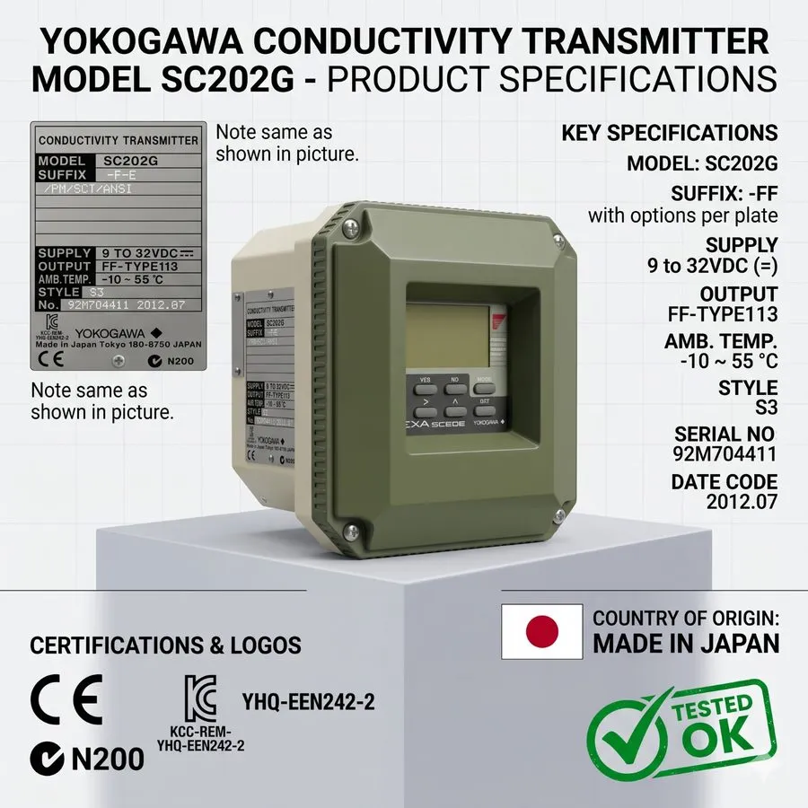 Датчик Yokogawa EXA SC202G Conductivity resistivity transmitter Analyzer