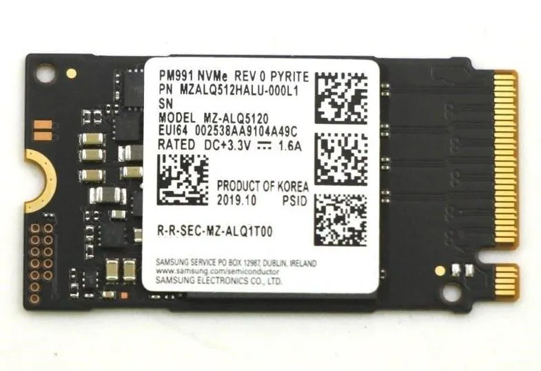 SSD-накопитель Samsung PM991 NVMe M.2 512GB SSD MZALQ512HALU-000L1 SSS0L25172 — фото лота 1