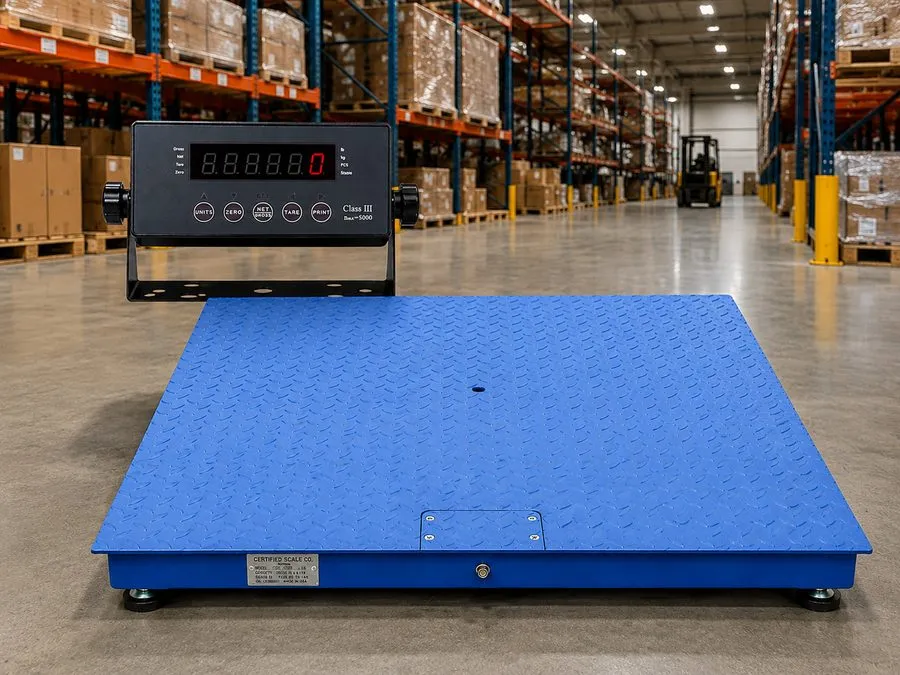 Весы PS-700-3x3 (36"x 36") Industrial Floor Scale with Metal Indicator 5000 lbs — фото лота 1