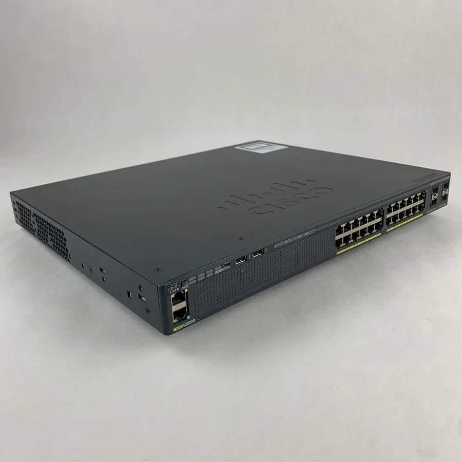 Коммутатор Cisco Catalyst 2960 WS-C2960X-24PS-L V02 24 Port Reset No Stack