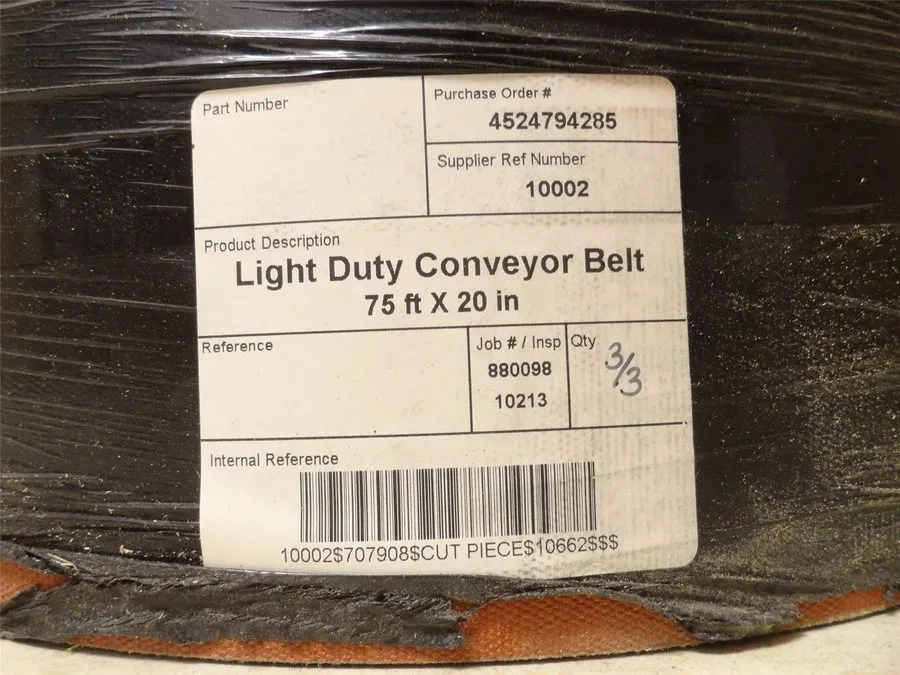 Конвейер 250699 New- Chemprene MDL-UNKN-250699 Lot-3 Conveyor Belt 20"W x 200'L — фото лота 1