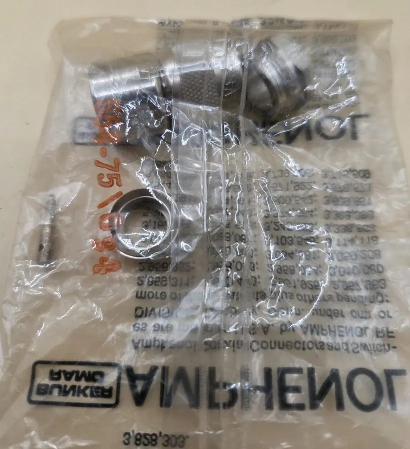 Разъём C type coax connector, straight clamp plug; Amphenol 082-530; UG-573A/U; — фото лота 1
