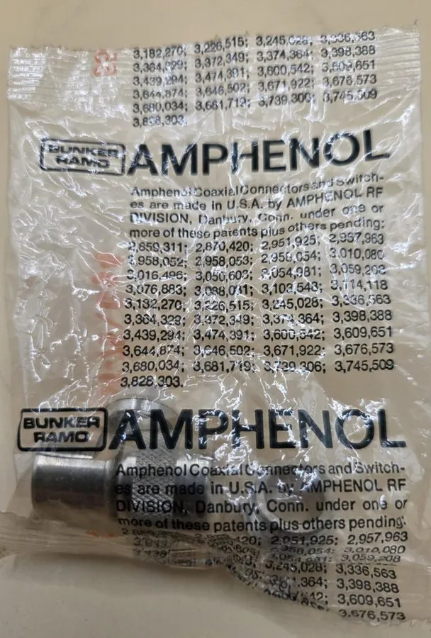 Разъём C type coax connector, straight clamp plug; Amphenol 082-530; UG-573A/U; — фото лота 2
