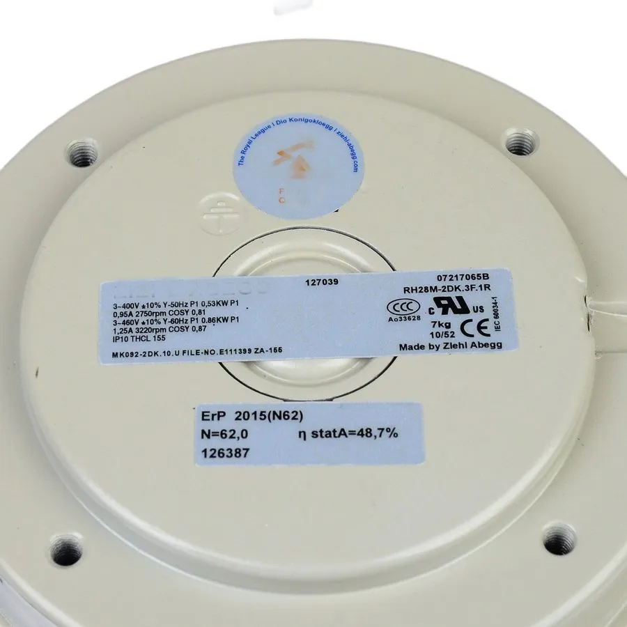 Вентилятор Centrifugal Fan Fit Siemens Inverter Cooling ZIEHL-ABEGG Rh28m-2dk.3f — фото лота 1