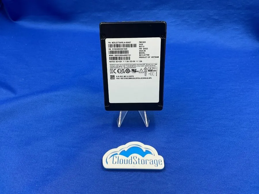 SSD-накопитель Samsung PM1653 7.68TB HPE SSD 24Gbps SAS MZ-ILG7T60 MZILG7T6HBLA- — фото лота 2