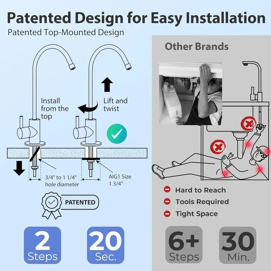Насос RCC7AK-BLK, NSF/ANSI 58 Certified, Alkaline 6-Stage Reverse Osmosis System — фото лота 1