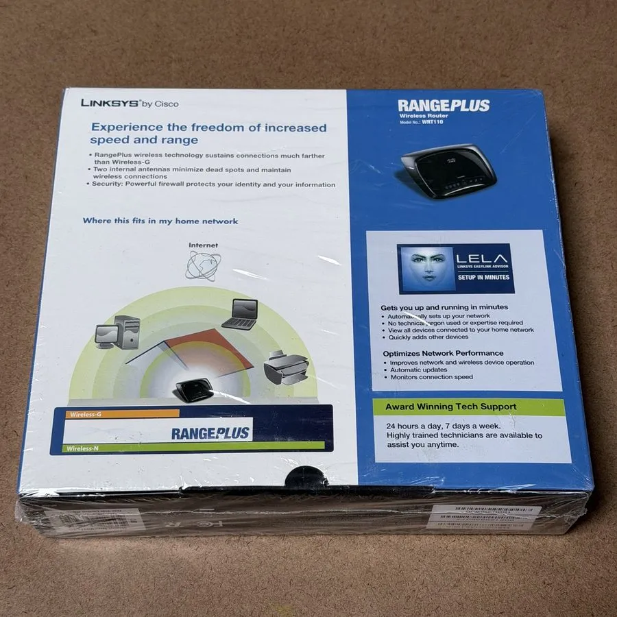 Маршрутизатор Cisco Linksys WRT110 RangePlus Wireless G 4-Port 2.4GHz Router