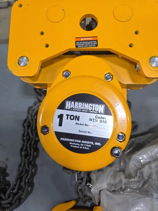 Таль HARRINGTON NTH010-10 Manual Chain Hoist 2000lb Lift Cap 10' Lift