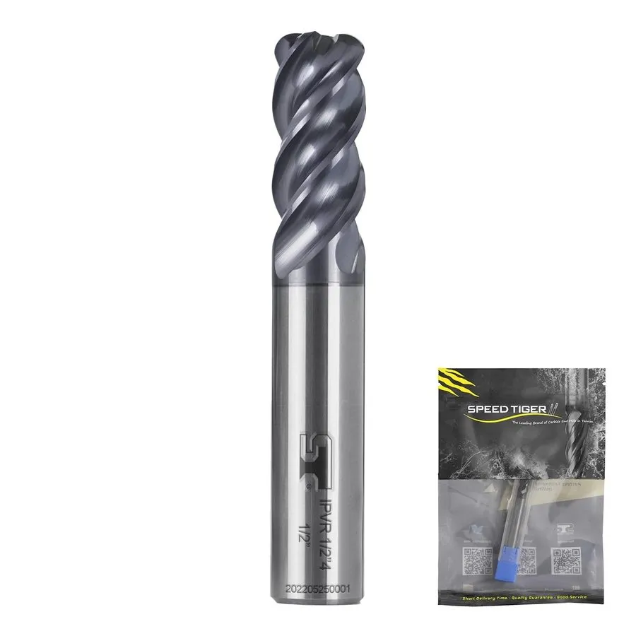 Режущий инструмент Carbide Corner Radius End Mill 4 Flute 5/16" R0.015 Titanium 