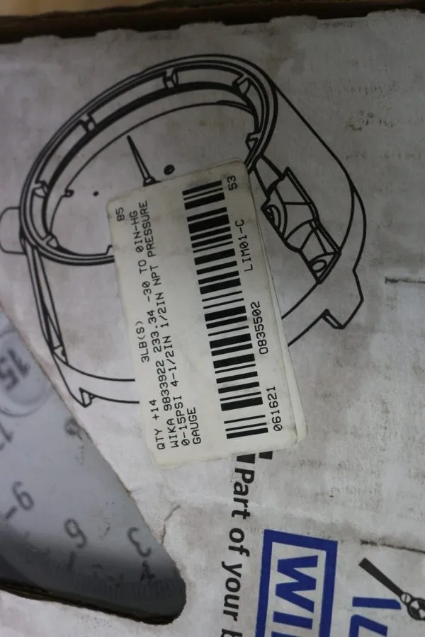 Трубопроводная арматура Wika 9834583 232.34 Pressure Gauge 4-1/2in 1/4in Npt 0-1