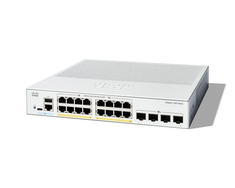 Коммутатор C1300-16P-4X Cisco Catalyst 1300 16-Port GE PoE Switch 0 1Gbps
