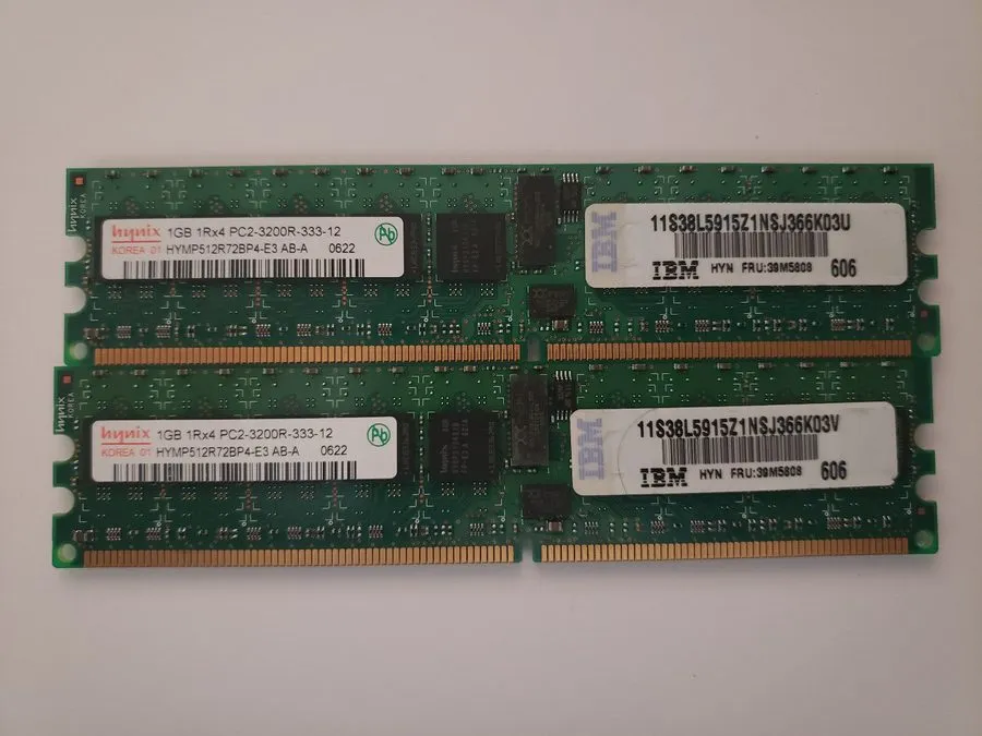 Модуль памяти Hynix HYMP512R72BP4-E3 PC2-3200 DDR2-400 1GB — фото лота 1